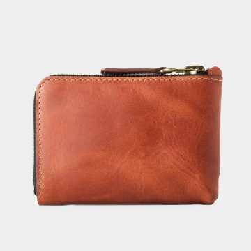 leather zip wallet