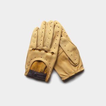 driving gloves yellow handcrafted in Spain
