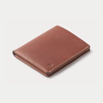 slim wallet brown closed front