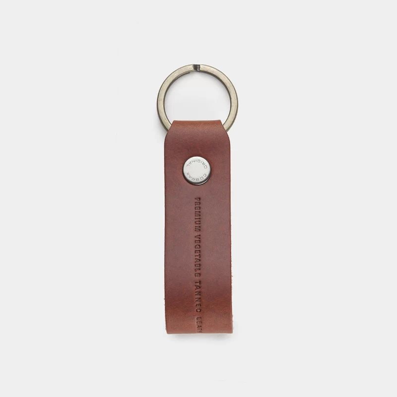 keychain leather brown