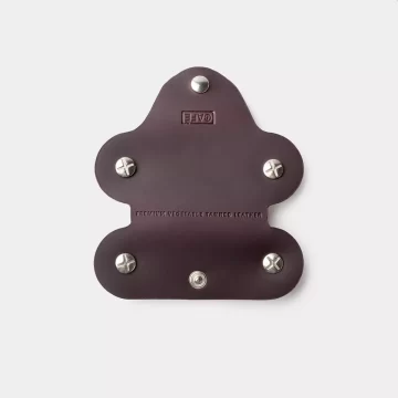 leather keycase dark brown