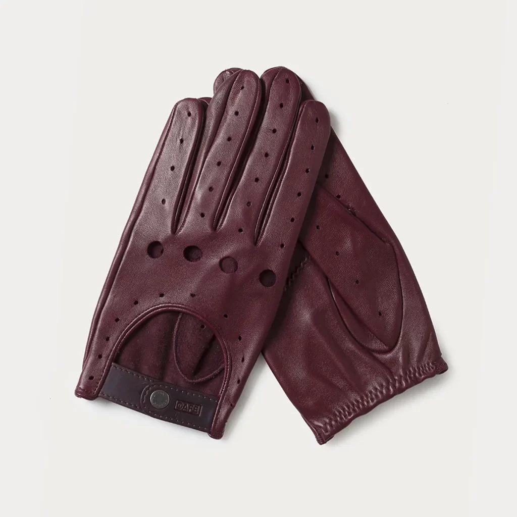 driving gloves red handcrafted in Spain