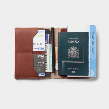 Travel wallet passport roasted