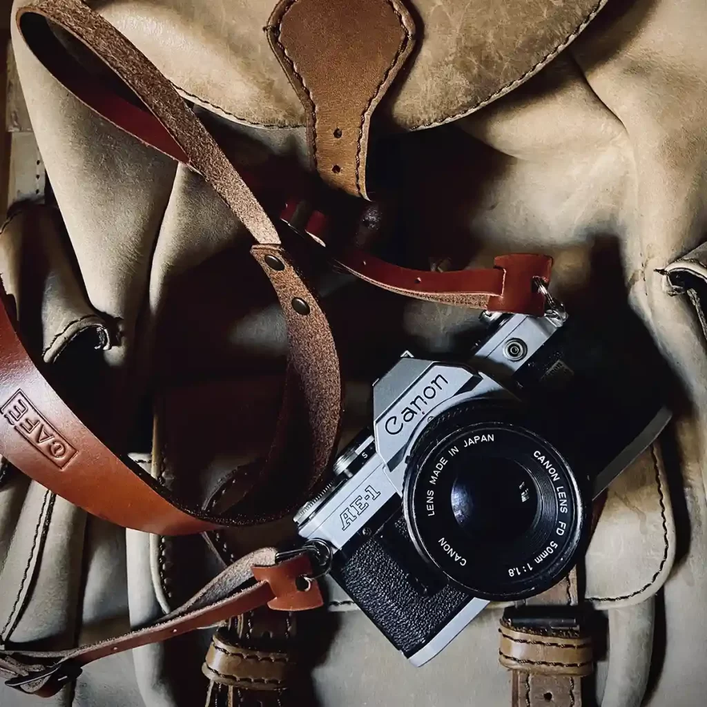Leather Camera Strap – Roasted