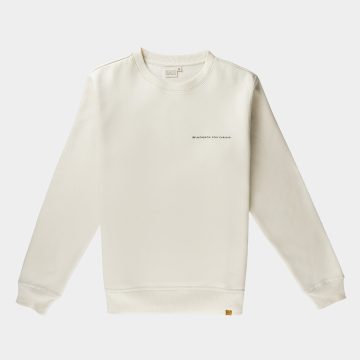 organic cotton sweatshirt white