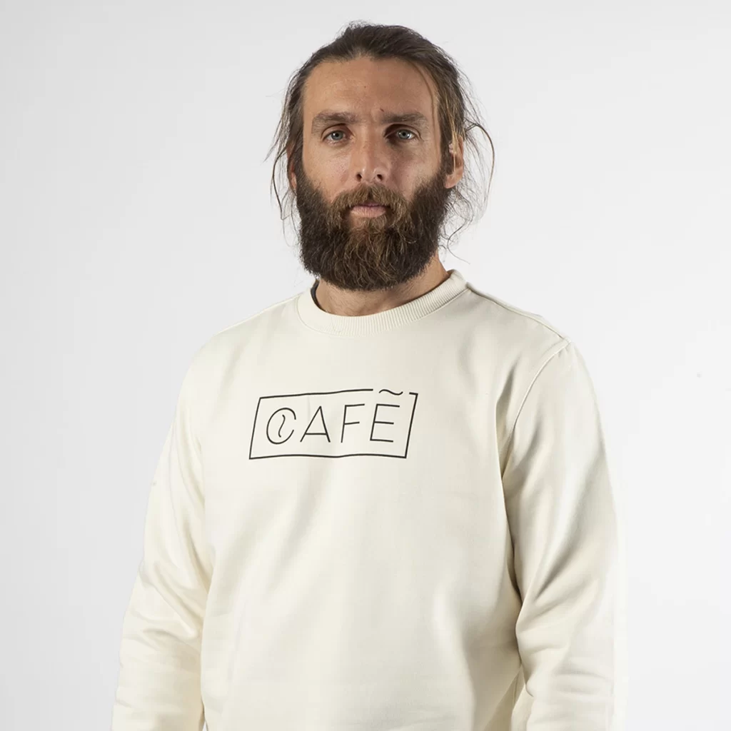 Classic Sweatshirt White/Ecru “Café”