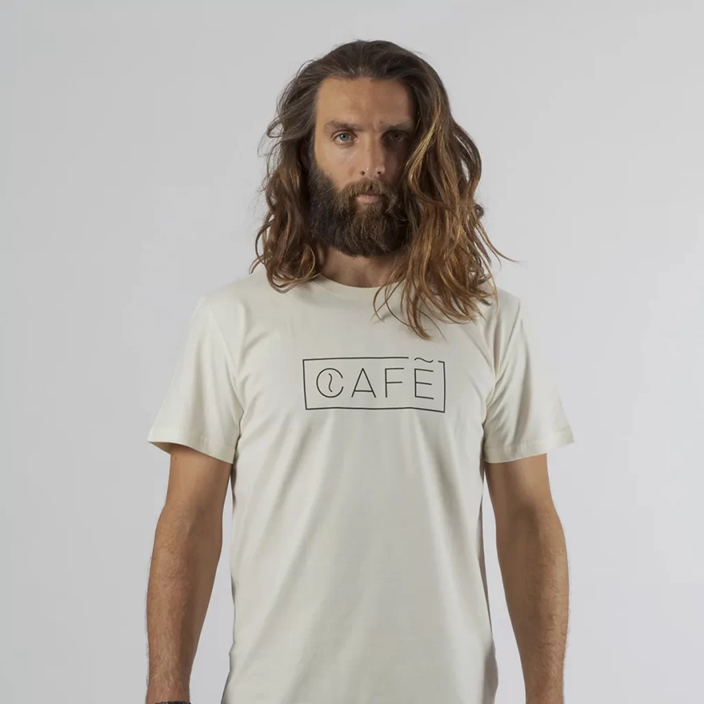Camiseta ”Café” Ecru