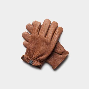 deerskin gloves brown front