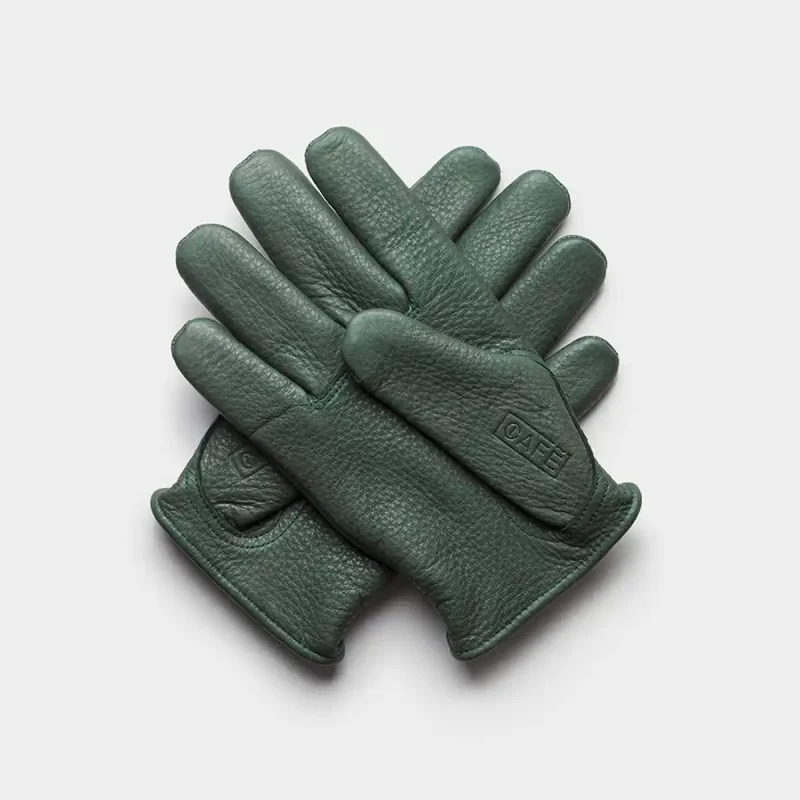 deerskin gloves green