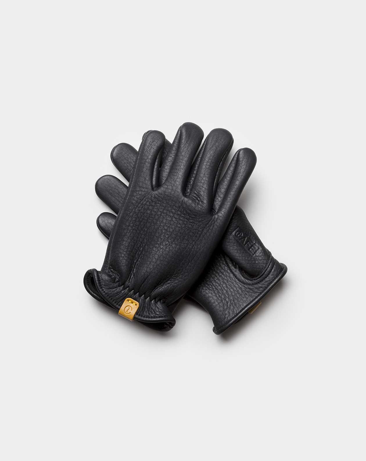 elkskin gloves black front