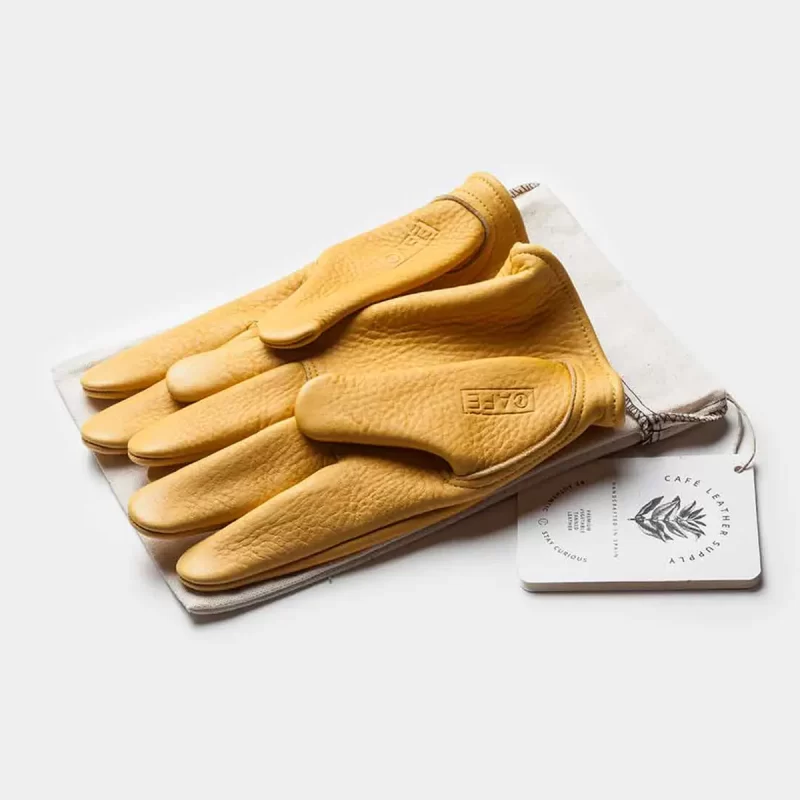 elkskin gloves yellow