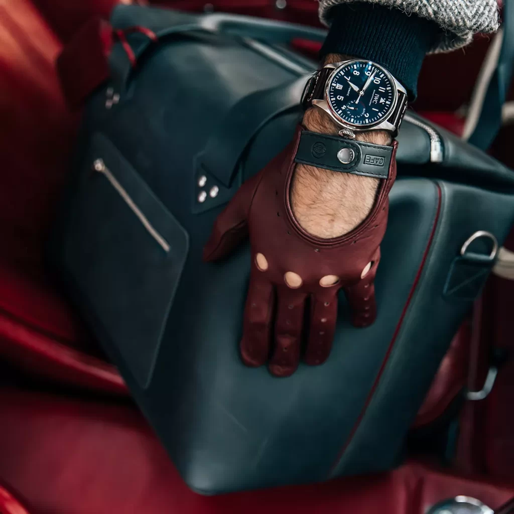 IWC Driving Gloves in Burgundy