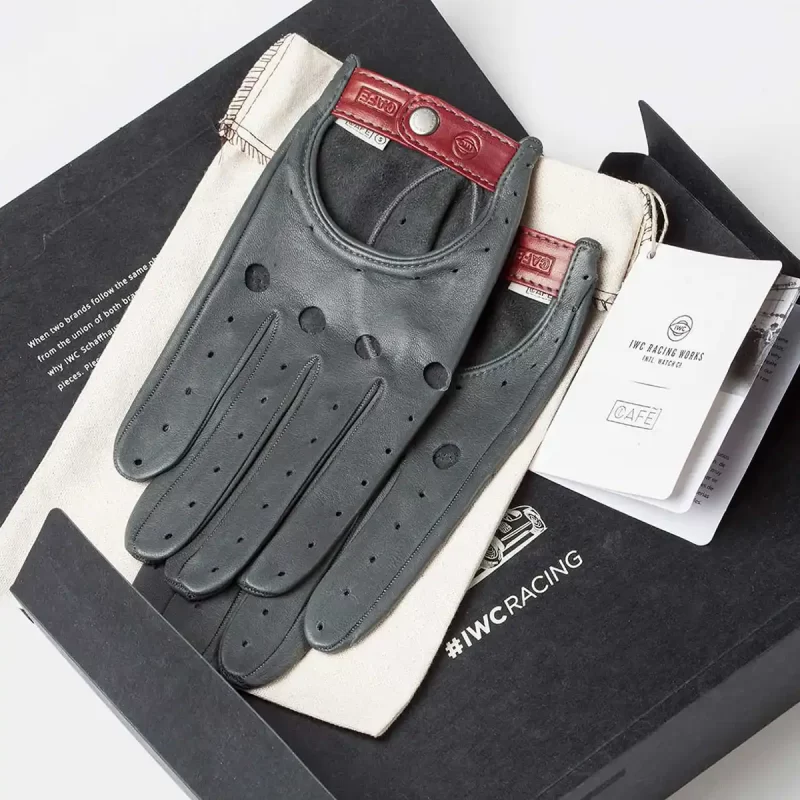 IWC driving gloves grey color