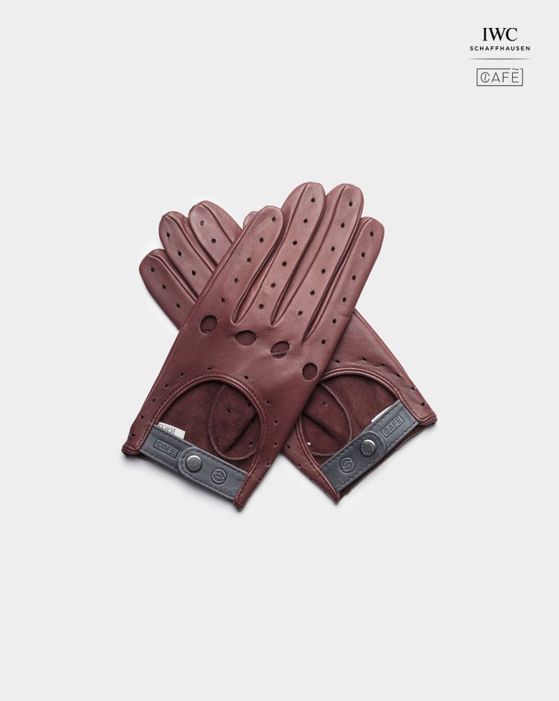 iwc driving gloves red front