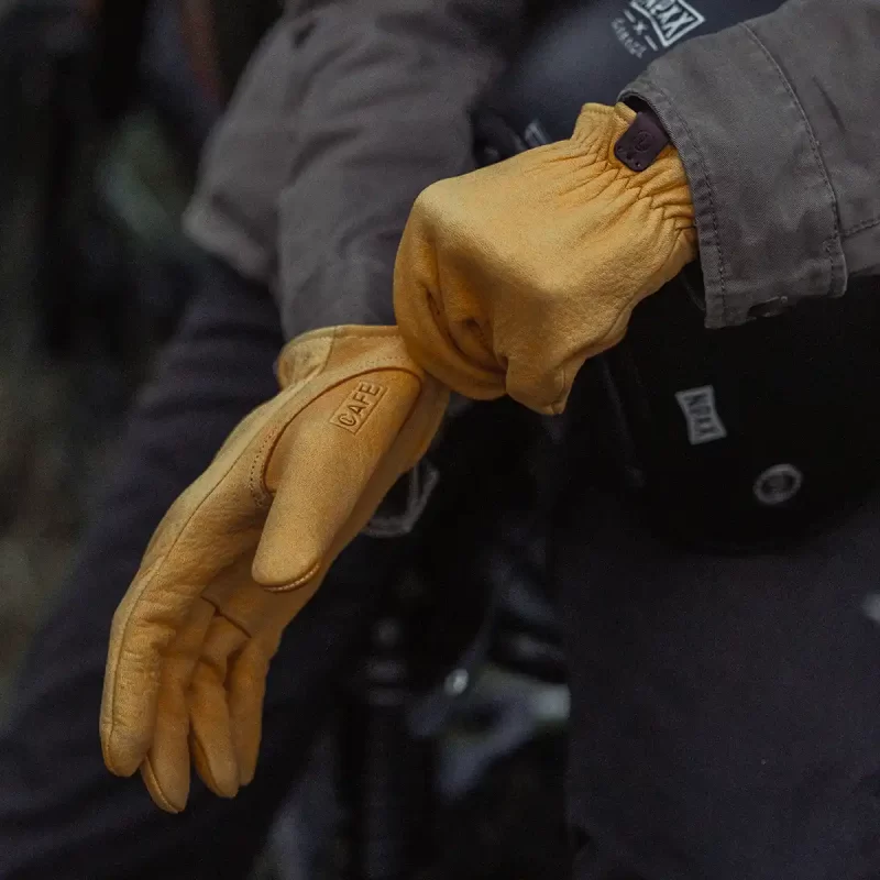 elkskin gloves yellow