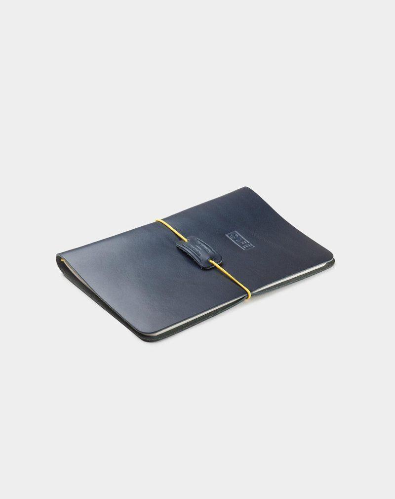 handmade leather notebook blue