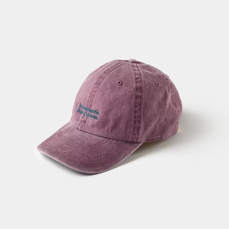 Washed Cap Burgundy "Be Authentic" signature