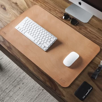 leather desk pad natural