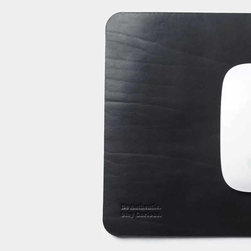leather mouse pad black