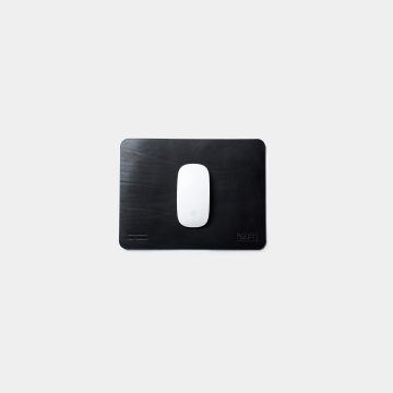 leather mouse pad black front
