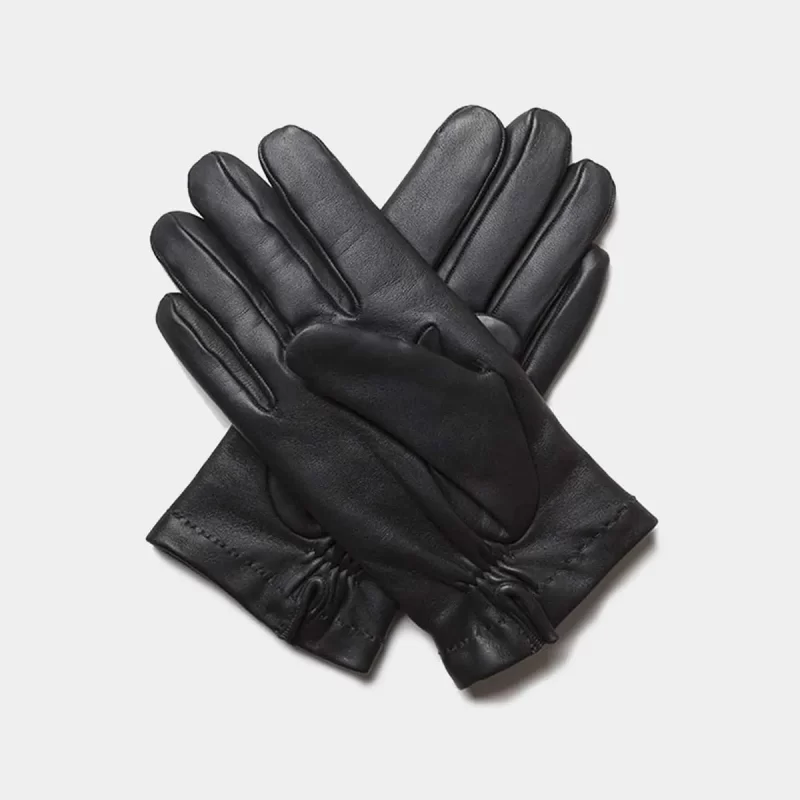 winter gloves black back