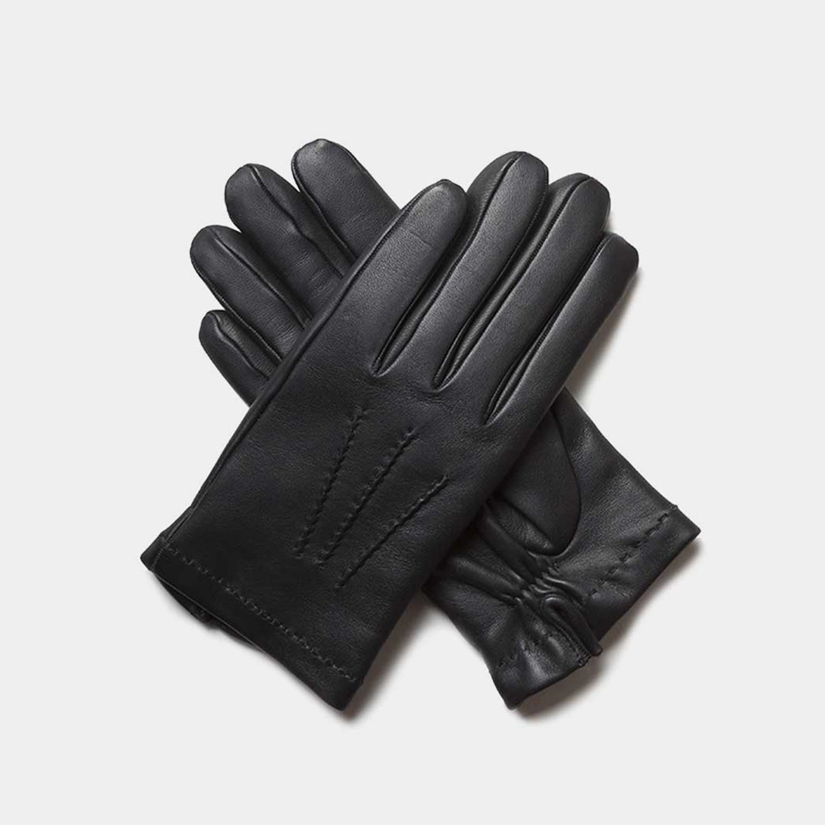 winter gloves black front