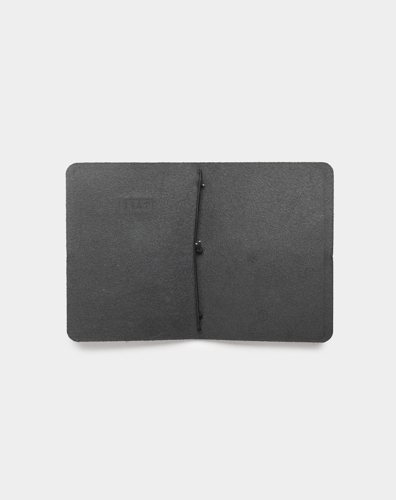 Leather a6 notebook all black inside