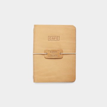 Leather a6 notebook natural front