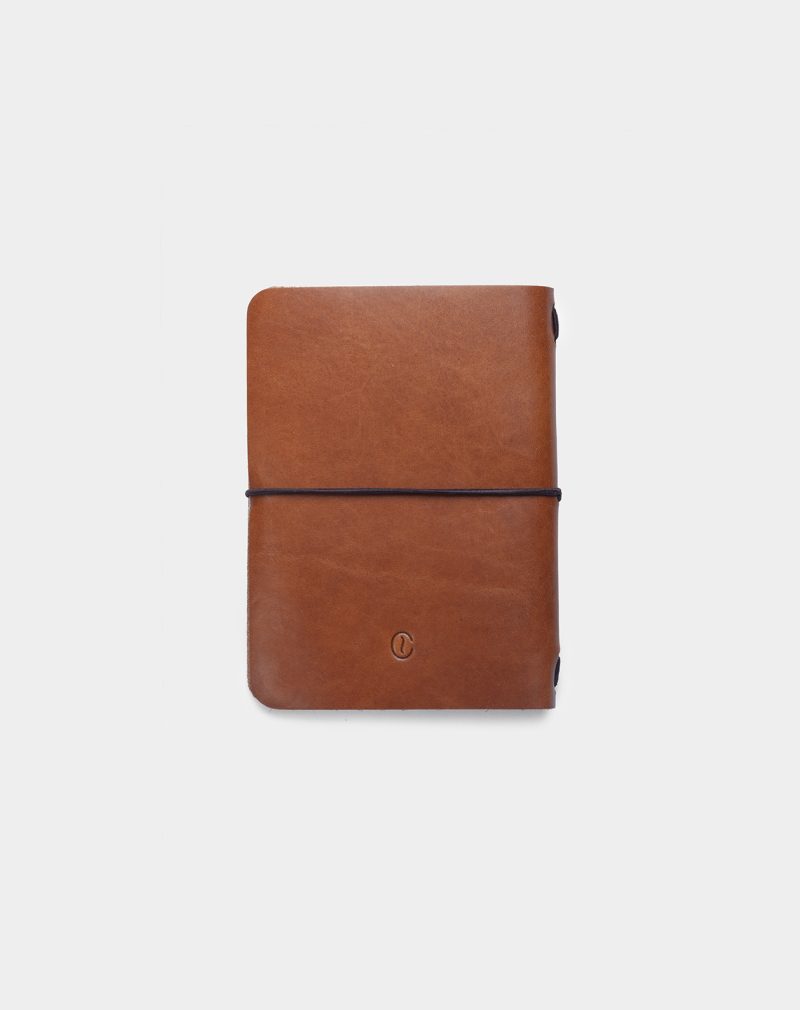 Leather a6 notebook roasted back