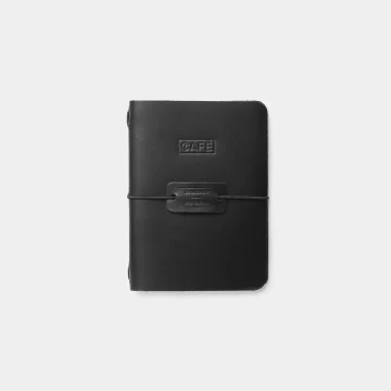 leather notebook black a6
