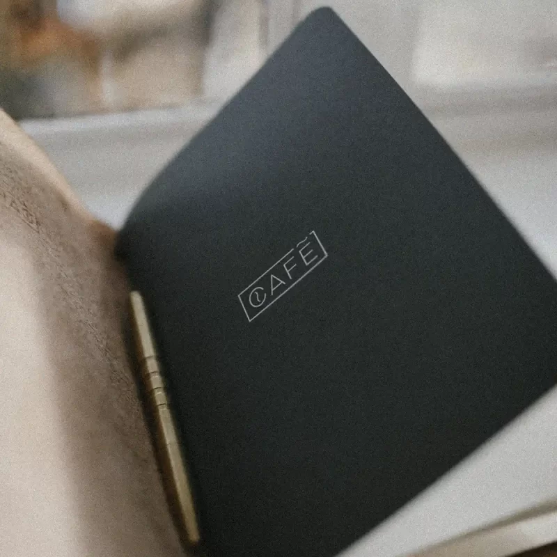 leather travel notebook open
