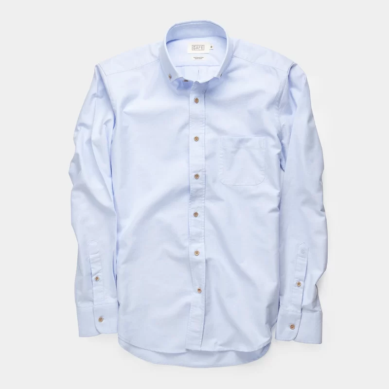 organic shirt oxford light blue