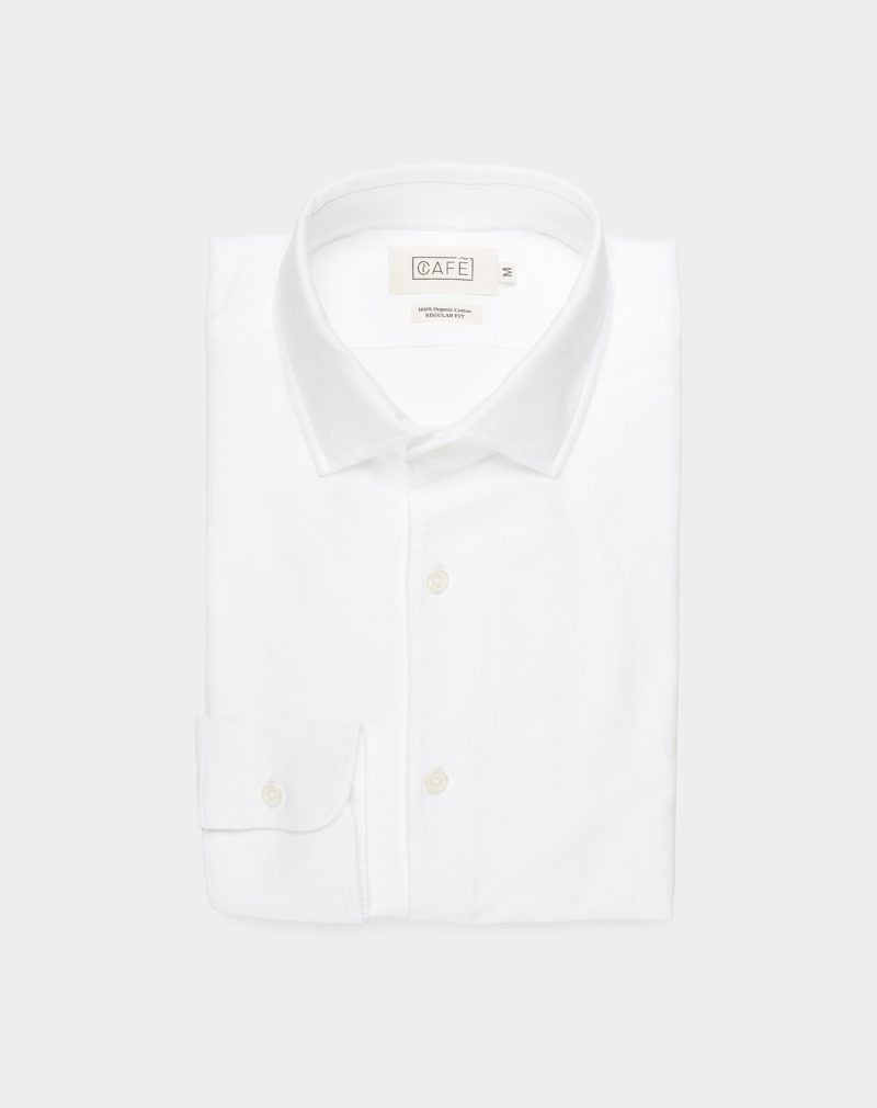 soft collar shirt white