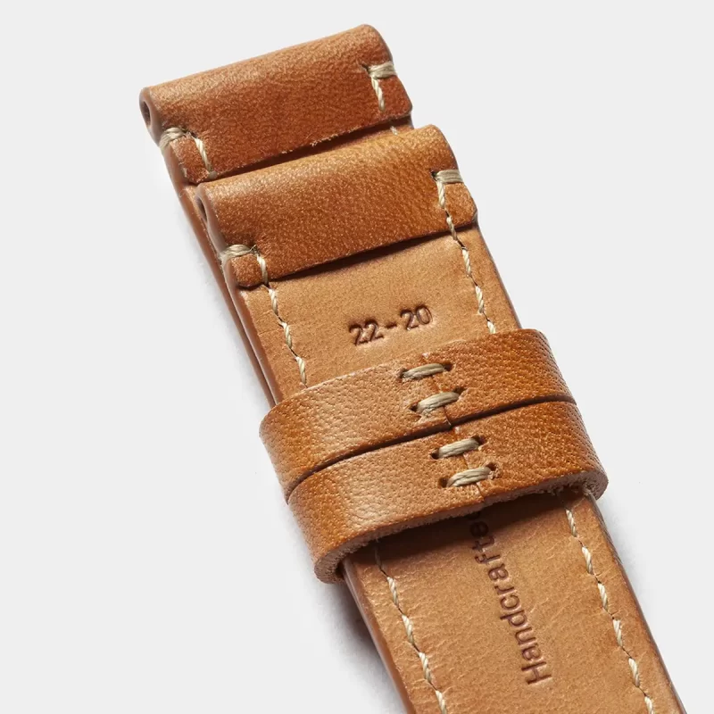 leather watch strap 22 brown