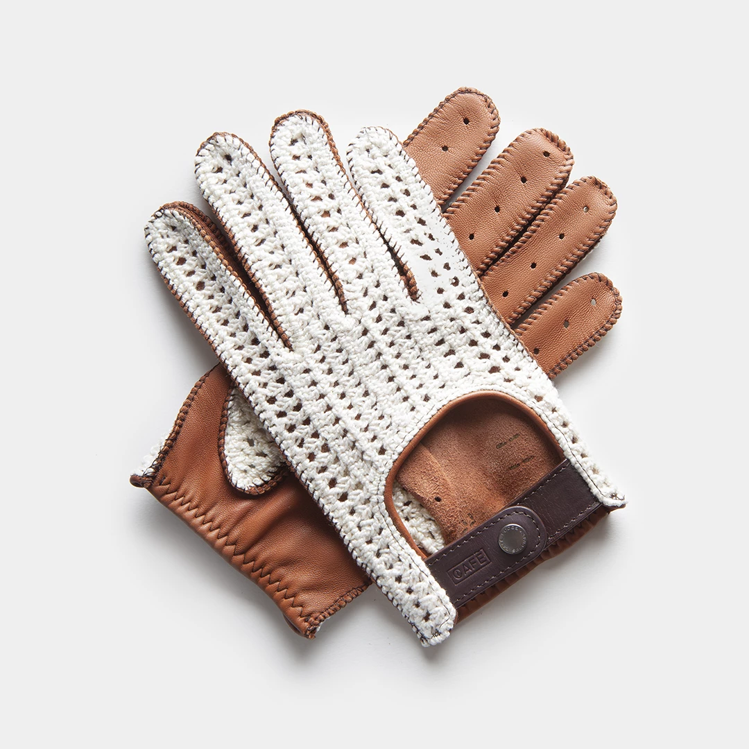 Ii Cotton Crochet Glove Leather Palm Comfort Horse Riding Wear & Accessories 