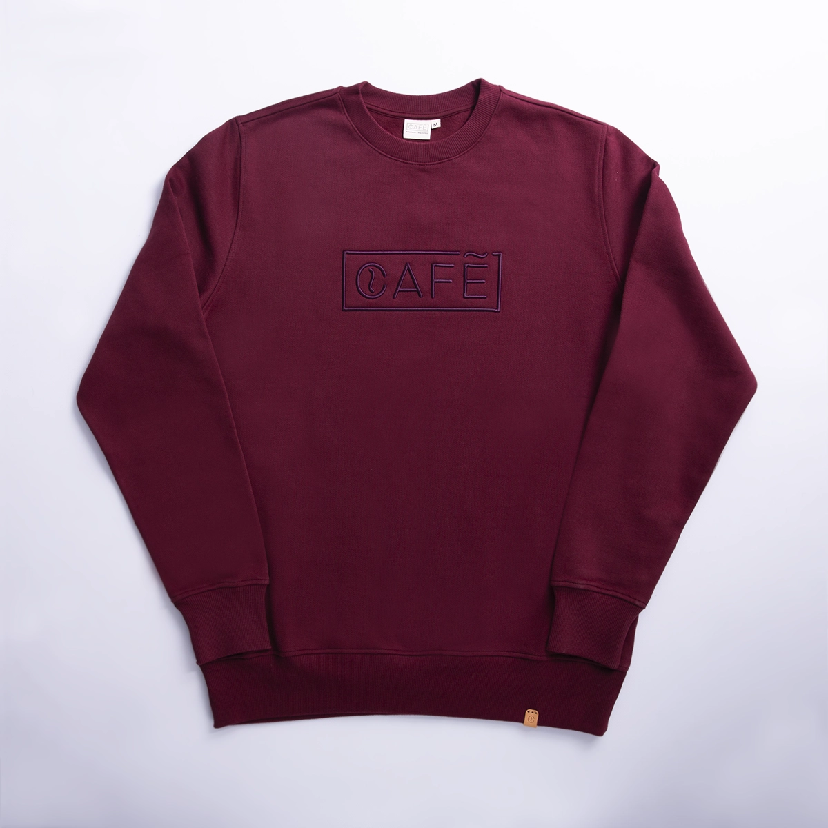 organic logo sweater burgundy