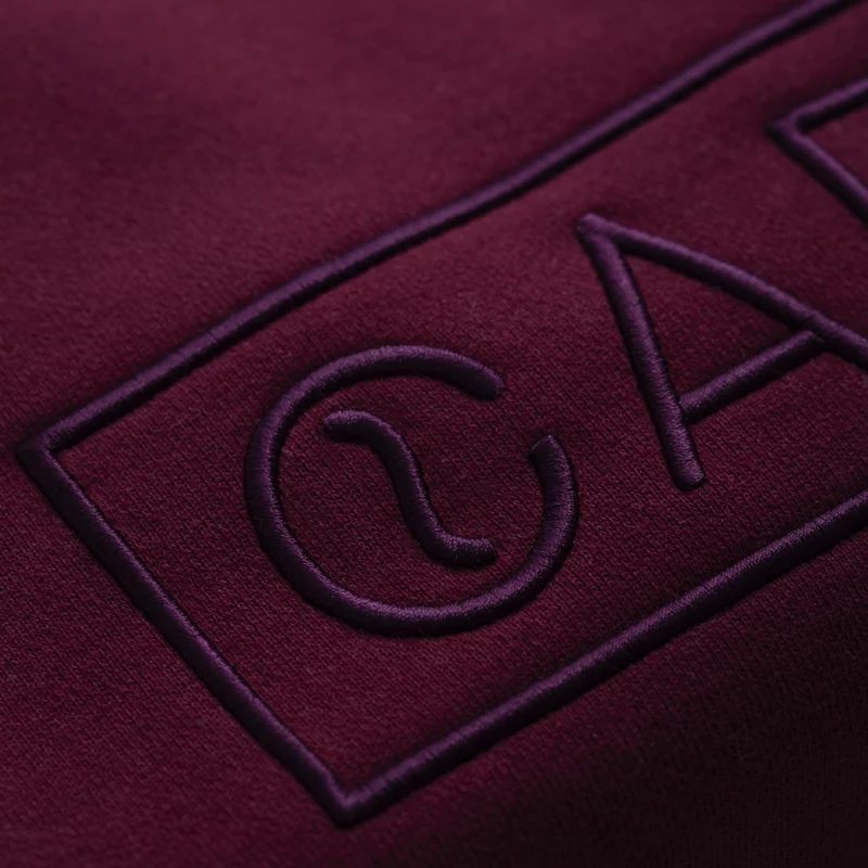 organic logo sweater burgundy 3