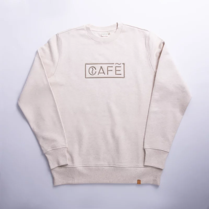organic logo sweater ecru