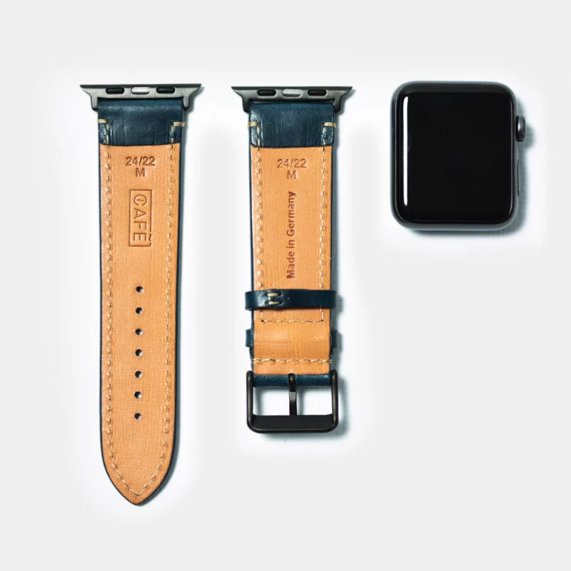 leather iwatch strap in ocean