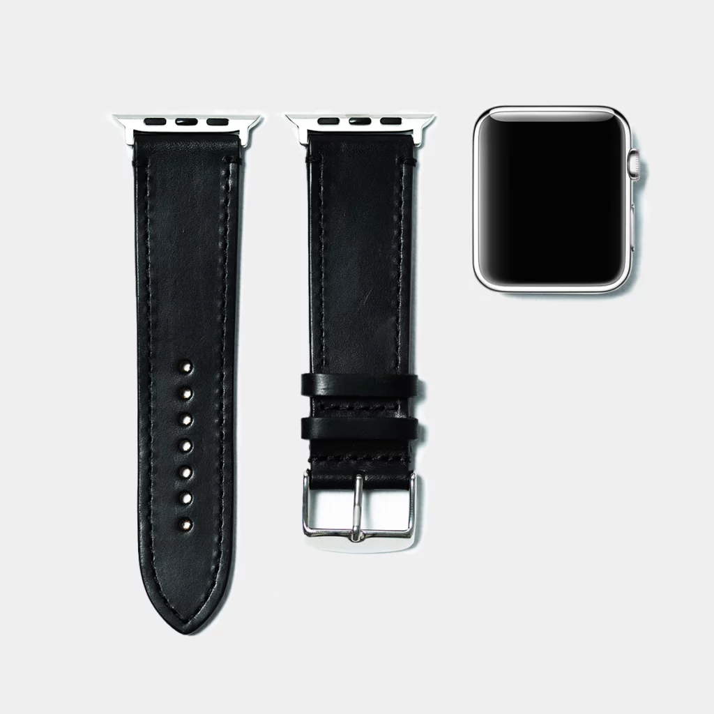 Leather iWatch Strap in Black