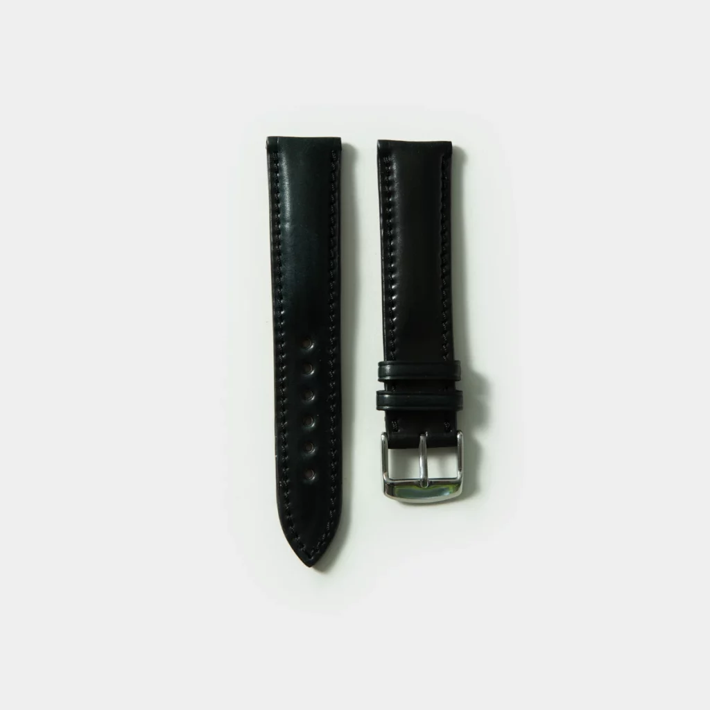 cordovan strap padded black front