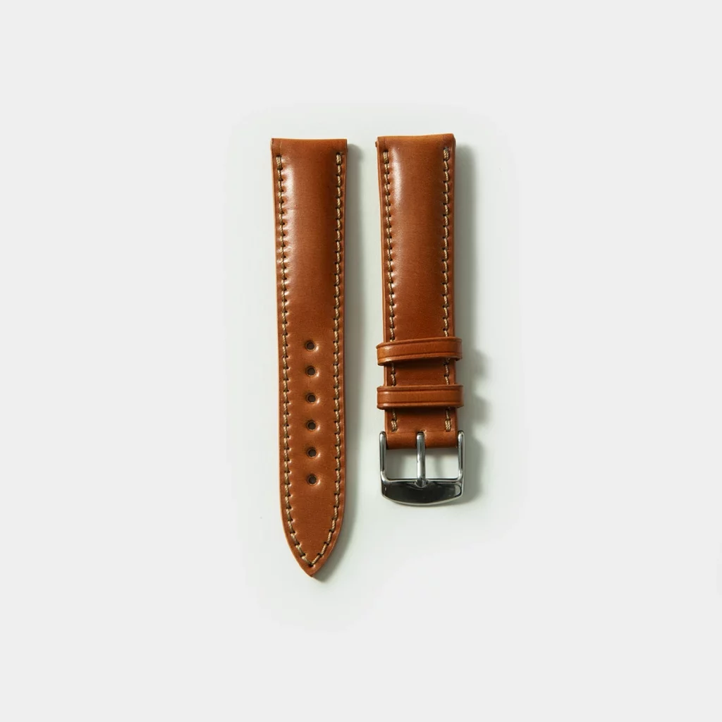 cordovan strap padded roasted front